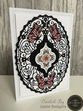 Jamie Rodgers Crafts Background Collection - Elegant Butterfly Oval Die Set