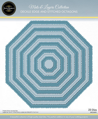 Jamie Rodgers Crafts Mats & Layers Collection - Deckle Edge & Stitched Octagons