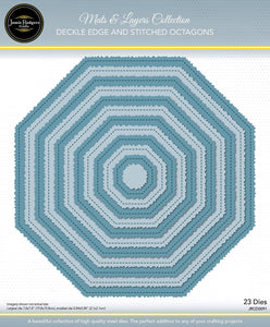 Jamie Rodgers Crafts Mats & Layers Collection - Deckle Edge & Stitched Octagons