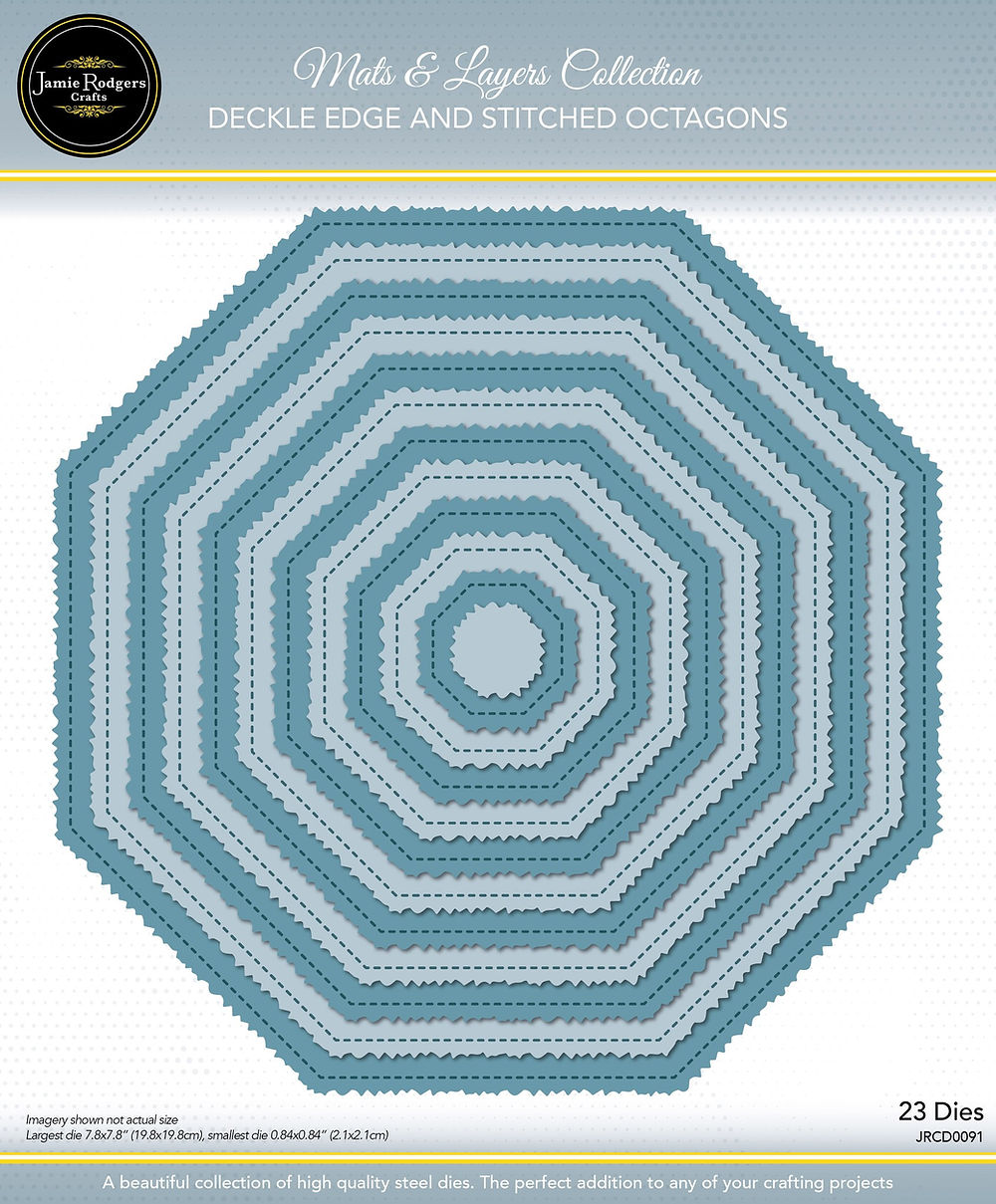 Jamie Rodgers Crafts Mats & Layers Collection - Deckle Edge & Stitched Octagons