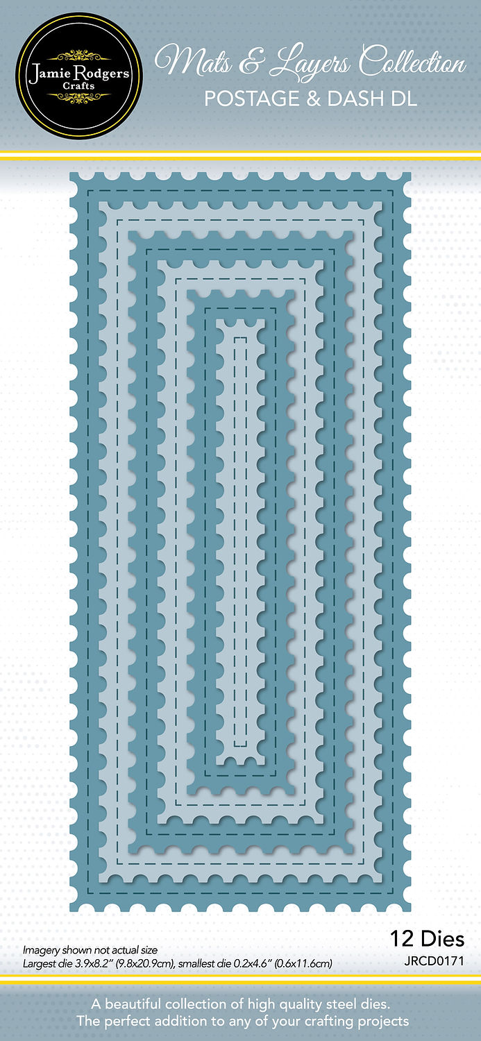 Jamie Rodgers Crafts Mats & Layers Collection - Postage & Dash DL