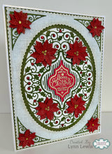 Jamie Rodgers Crafts Background Collection - Elegant Poinsettia Oval