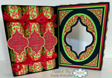 Jamie Rodgers Crafts Background Collection - Elegant Poinsettia Oval