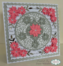 Jamie Rodgers Crafts Background Collection - Elegant Poinsettia Circle