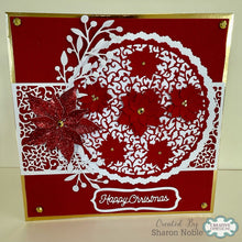 Jamie Rodgers Crafts Background Collection - Elegant Poinsettia Circle