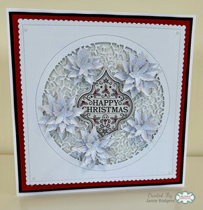 Jamie Rodgers Crafts Background Collection - Elegant Poinsettia Circle