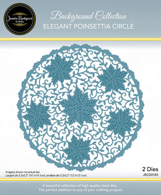 Jamie Rodgers Crafts Background Collection - Elegant Poinsettia Circle