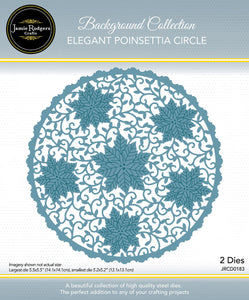 Jamie Rodgers Crafts Background Collection - Elegant Poinsettia Circle