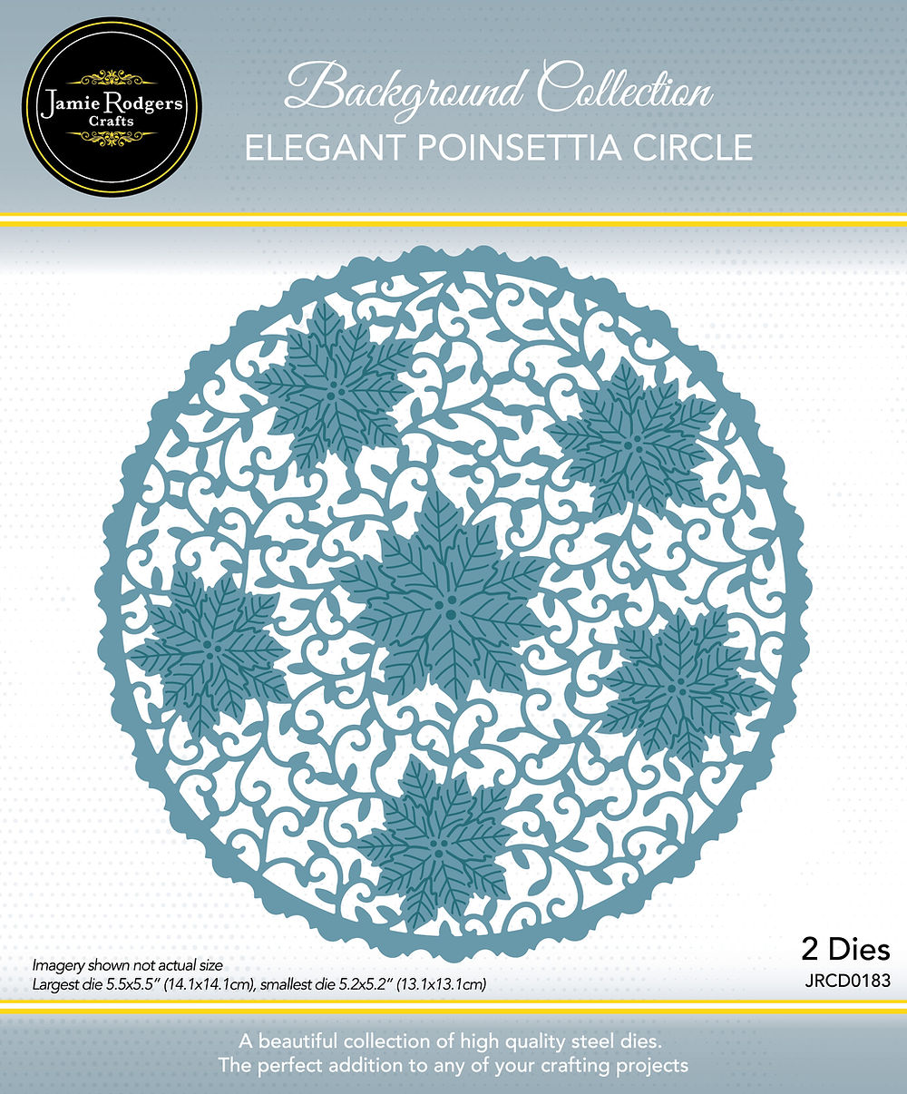 Jamie Rodgers Crafts Background Collection - Elegant Poinsettia Circle