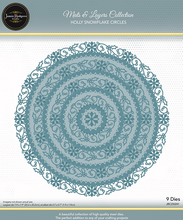 Jamie Rodgers Crafts Mats & Layers Collection - Holly Snowflake Circles