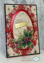 Jamie Rodgers Crafts Mats & Layers Collection - Holly Snowflake Ovals