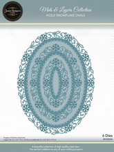 Jamie Rodgers Crafts Mats & Layers Collection - Holly Snowflake Ovals