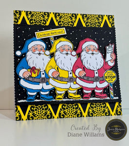 Jamie Rodgers Crafts Cuddly Clan Collection - Father Christmas Stamp & Die Set