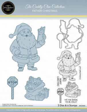 Jamie Rodgers Crafts Cuddly Clan Collection - Father Christmas Stamp & Die Set
