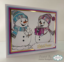 Jamie Rodgers Crafts Cuddly Clan Collection - Rodney's Snowball Fight Stamp & Die Set