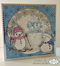 Jamie Rodgers Crafts Cuddly Clan Collection - Rosie's Skiing Adventure Stamp & Die Set