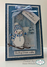 Jamie Rodgers Crafts Cuddly Clan Collection - Rosie's Skiing Adventure Stamp & Die Set