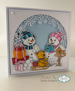 Jamie Rodgers Crafts Cuddly Clan Collection - Riley's North Pole Adventure Stamp & Die Set