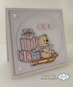 Jamie Rodgers Crafts Cuddly Clan Collection - Riley's North Pole Adventure Stamp & Die Set