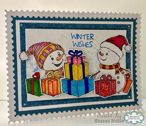 Jamie Rodgers Crafts Cuddly Clan Collection - Rebecca's Gift Of Christmas Stamp & Die Set
