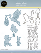 Jamie Rodgers Crafts Baby Collection - Special Delivery Stamp & Die Set