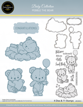 Jamie Rodgers Crafts Baby Collection - Pebble The Bear Stamp & Die Set