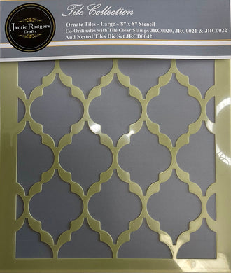 Jamie Rodgers Crafts Tile Collection - Ornate Large Tiles 8 x 8 Stencil