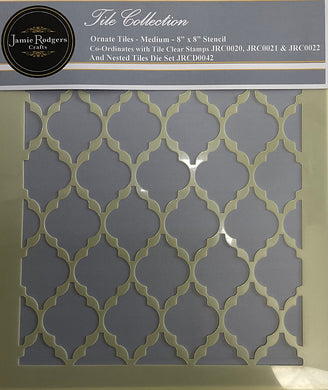 Jamie Rodgers Crafts Tile Collection - Ornate Medium Tiles 8 x 8 Stencil