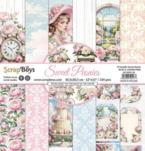 Scrap Boys 12 x 12 Paper Pad - Sweet Peonies