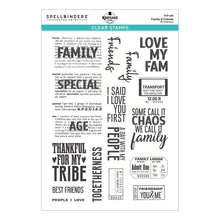 Spellbinders Keepsake Studio - Family & Friends Clear Stamp Set by Esther Glas
