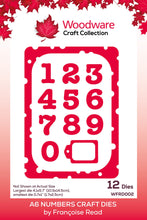 Woodware Craft Dies - A6 Numbers