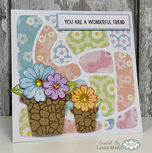 Woodware Die Set - Doodle Grid Two