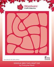 Woodware Die Set - Doodle Grid Two