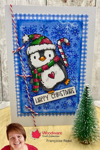 Woodware A6 Clear Stamp - Snowflake Shower