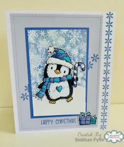 Woodware A6 Clear Stamp Set - Dancing Penguin