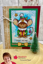 Woodware A6 Clear Stamp Set - Mousy Gift