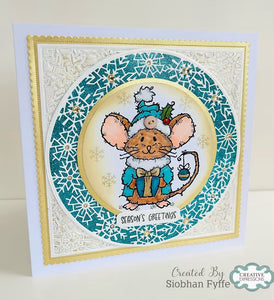 Woodware A6 Clear Stamp Set - Mousy Gift
