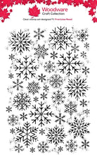 Woodware A6 Clear Stamp - Snowflake Shower