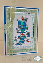Woodware A6 Clear Stamp Set - Snowman Gift