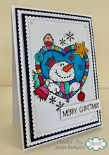 Woodware A6 Clear Stamp Set - Snowman Heart