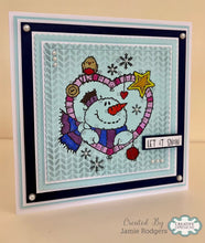 Woodware A6 Clear Stamp Set - Snowman Heart