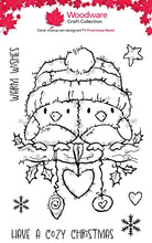 Woodware A6 Clear Stamp Set - Woolly Hat Robins