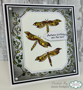 Woodware A6 Clear Stamp Set - Autumn Borders