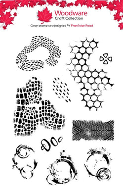 Woodware A6 Clear Stamp Set - Texture Samples