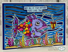 Woodware A6 Clear Stamp Set - Birthday Fishes