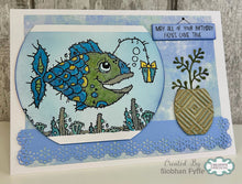 Woodware A6 Clear Stamp Set - Birthday Fishes