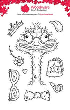 Woodware A6 Clear Stamp Set - Crazy Bird