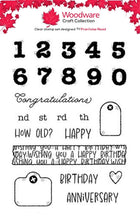 Woodware A6 Clear Stamp Set - Birthday Numbers