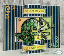 Woodware A6 Clear Stamp Set - Carlos Chameleon