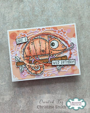 Woodware A6 Clear Stamp Set - Carlos Chameleon